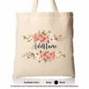 TOTE BAG 01 FLOWER 02 Mockup Biege