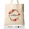 TOTE BAG 01 FLOWER 07 Mockup Biege