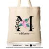 Tote Bag 01 Floral M Mockup Biege