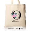 Tote Bag 01 Floral O Mockup Biege