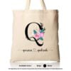Tote Bag 01 Floral Q Mockup Biege