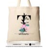 Tote Bag 01 Floral T Mockup Biege