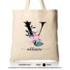 Tote Bag 01 Floral V Mockup Biege