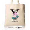Tote Bag 01 Floral Y Mockup Biege