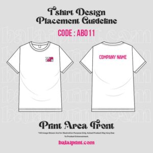 T Shirt Design Placement Guide Front Back AB011