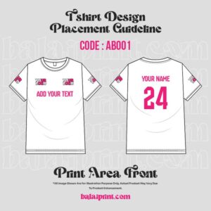T Shirt Design Placement Guide Front Back AB001