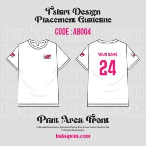 T Shirt Design Placement Guide Front Back AB004