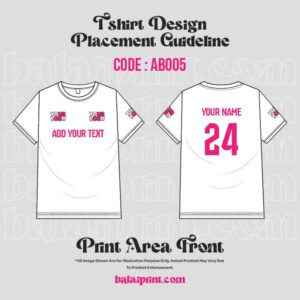 T Shirt Design Placement Guide Front Back AB005