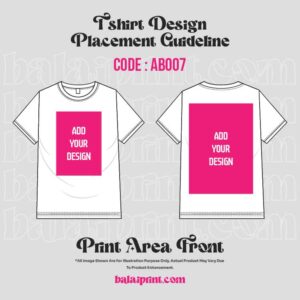 T Shirt Design Placement Guide Front Back AB007