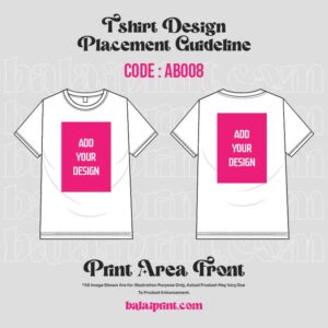 T Shirt Design Placement Guide Front Back AB008