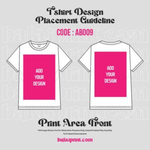 T Shirt Design Placement Guide Front Back AB009