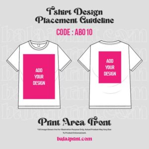 T Shirt Design Placement Guide Front Back AB010