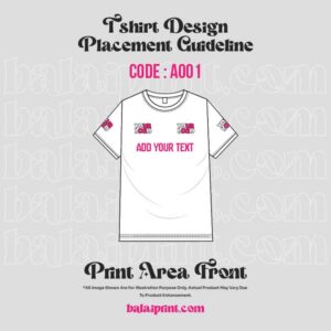 T Shirt Design Placement Guide Front A001 2