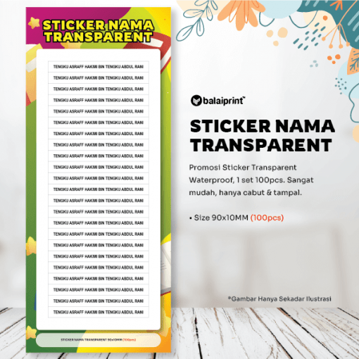 Sticker Nama Transparent SNT001 02