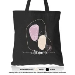TOTE BAG 01 ABSTRACT 02 Mockup Black