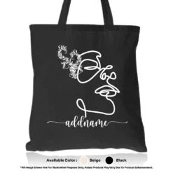 TOTE BAG 01 ABSTRACT 03 Mockup Black
