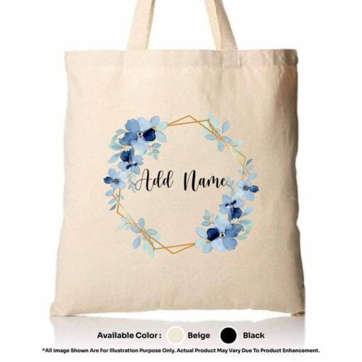 TOTE BAG 01 FLOWER 01 Mockup Biege