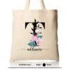 Tote Bag 01 Floral T Mockup Biege