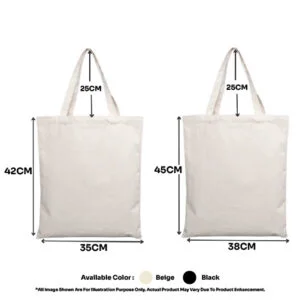Tote Bag Size Mockup Biege copy