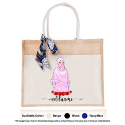 Jute Bag A3L 01 Muslimah 18 Mockup Biege