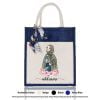 Jute Bag A4 01 Muslimah 12 Mockup Navy Blue