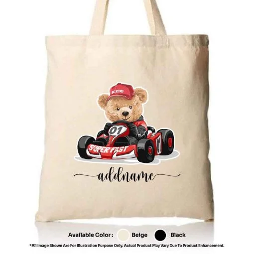 Tote Bag 01 Teady Bear 43 Mockup Biege