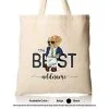 Tote Bag 01 Teady Bear 55 Mockup Biege
