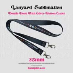 LANYARD 25MM DOUBLE HOOK