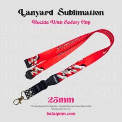 LANYARD 25MM BUCKLE + SAFETY CLIP