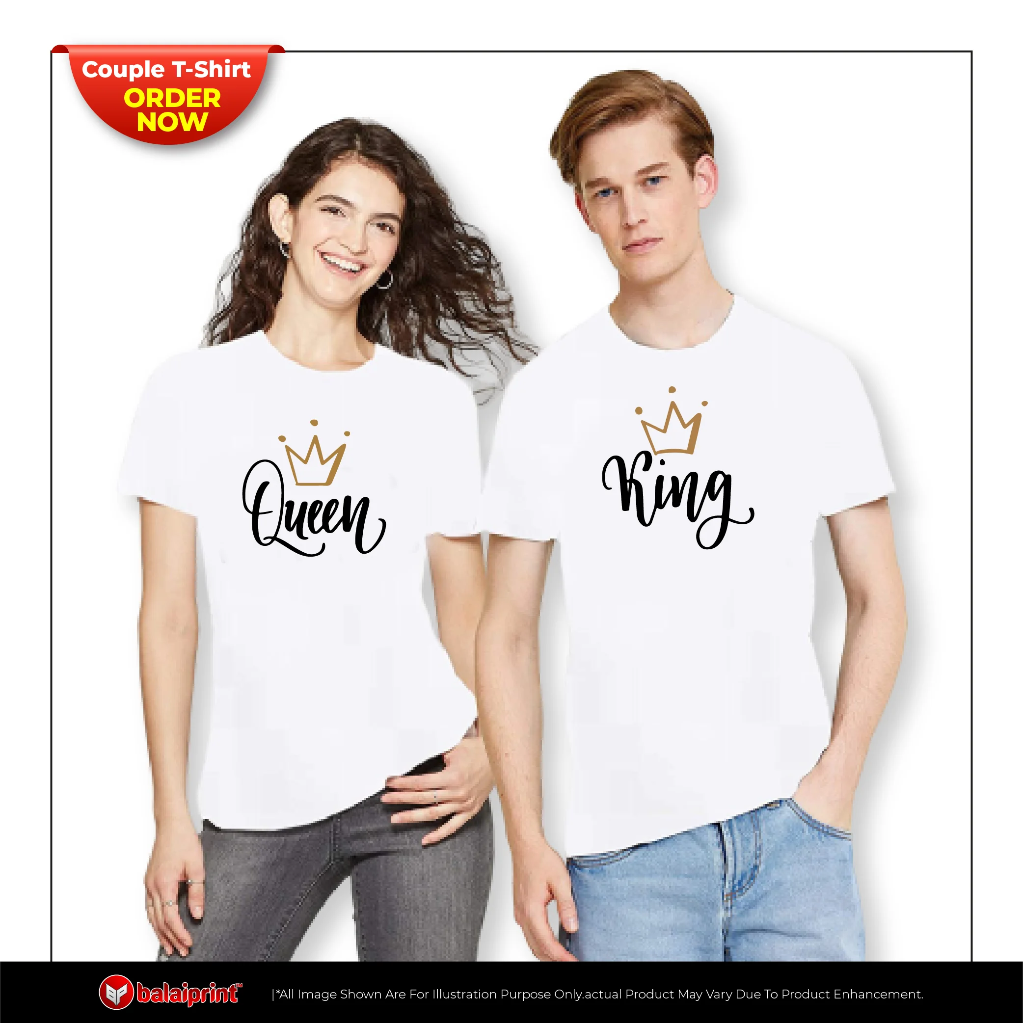 Couple T-Shirt Unisex 001W