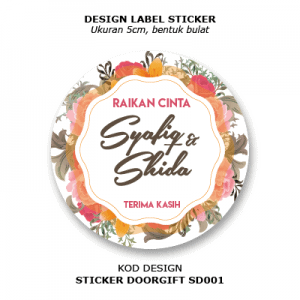 STICKER DOORGIFT SD001